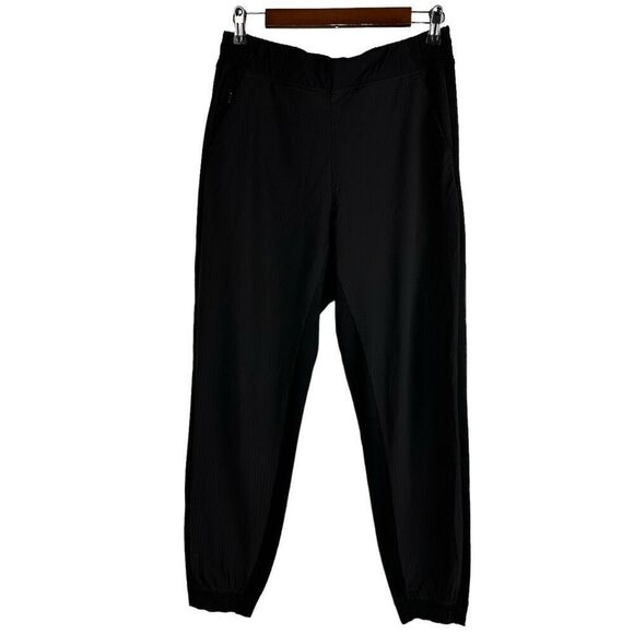 Athleta Black Textured Brooklyn Jogger size 8 - Picture 3 of 11